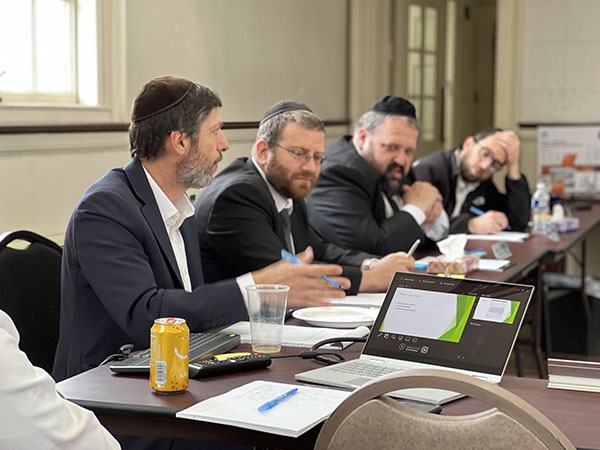 Discussing the strategic plan at the Administrative Retreat, which was held on January 27, 2022 at TU's Pennsy