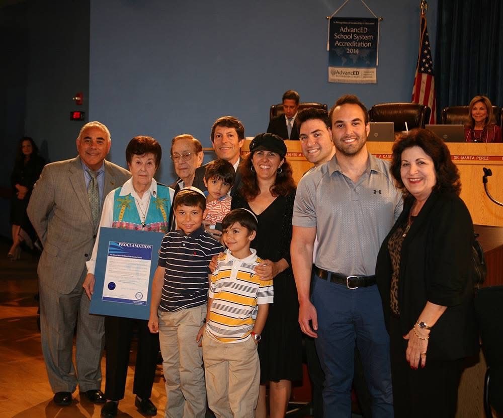 Ruth Karp's 90th birthday and recognition for the many art demonstrations she gave in Miami-Dade County Public