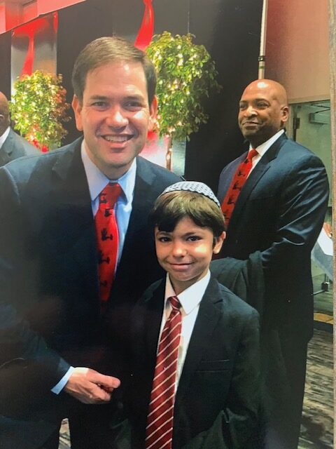 Benji Karp with former Florida House Speaker Marco Rubio who is currently serving as the United States Secreta