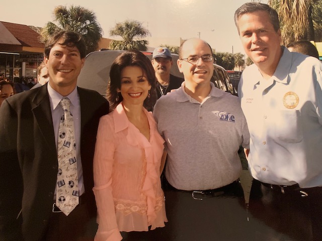 Governor Jeb Bush. Many years earlier, Gov. Bush was a guest along with Hugh Rodham on a TV program produced b